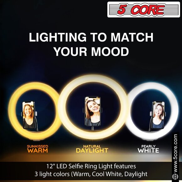 12Inch LED Ring Light Adjustable Stand Phone Holder RL 12 - Picture 11 of 14